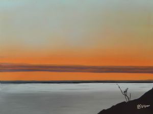 "Sunset Blue Horizon Bay"