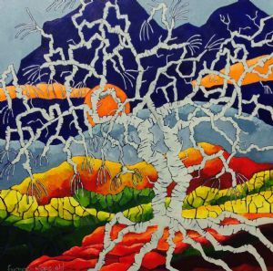 "Grey Tree Whimsical"
