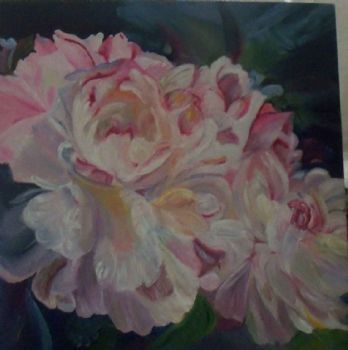 "Pink Ans White Peonies"