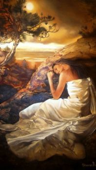 "Lady on the Rocks"