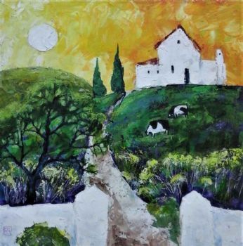 "Expressionist Country Scene"