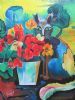 "Cat with Nasturtiums 2"