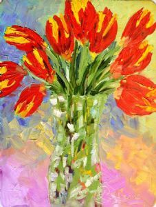 "Scarlet Tulips"
