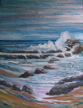 "The Waves on the Rocks"