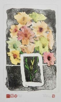 "Flower I Square (in colour)"