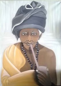 "Granny Smoking Pipe"