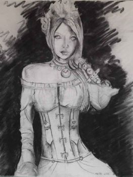 "Steam Punk  figure 7 ..Black and White"
