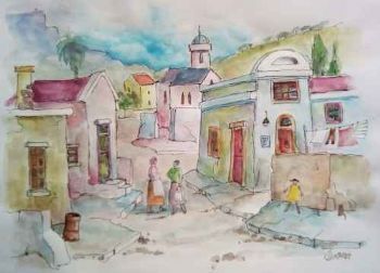 "Winding Street in Malay Quarter"