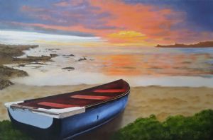 "Sunset at Sea"