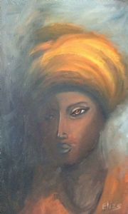 "Slamaaier - Portrait of a Coloured Woman dressed"