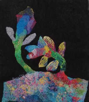 "Two Plants (Embroidered) "