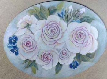 "Violets and roses"