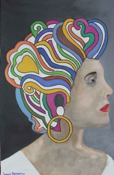 "Lady with Coloured Perm"