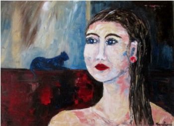 "Girl With Blue Cat"