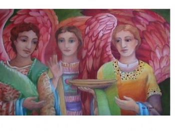 "Angels with Golden Bowl"
