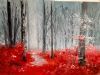 "Red Winter Forest  / Amazing Pathway Series"