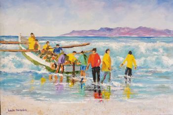 "Net Fishing near Muizenburg"