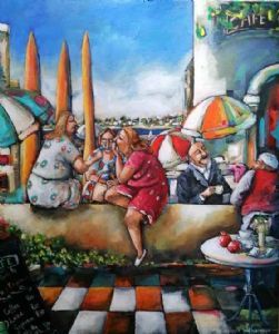 "Friends at Coffee Shop"