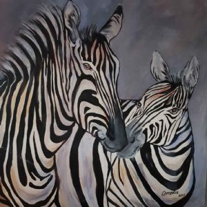 "Two Zebras"