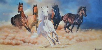 "White Stallion Leading"