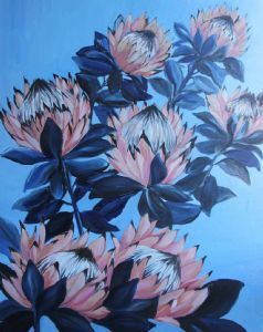 "Beautiful Proteas in Blue"