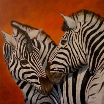 "Sunset Zebras"
