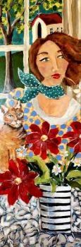 "Woman with Ginger Cat"