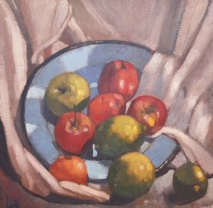 "Apples on Tin Plate"