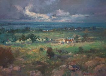 "Cottages in a Landscape"