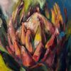 "Protea with Blue"