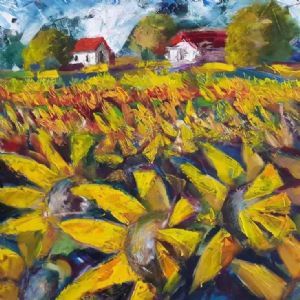 "Sunflower Landscape"