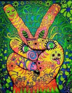 "Peace Sign Rabbit"