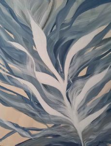"Blue Leafy Feathers"
