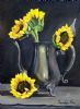 "Sunflowers Silver Teapot"