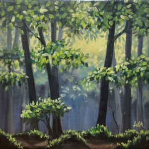 "Sunlight Through Trees"