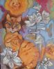 "Cat and Alstroemeria"