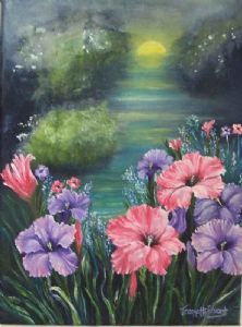 "SUNSET AT THE LAKE"