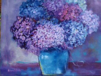 "Hydrangeas in Full Bloom"
