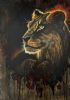 "African Lioness Painting Before the First Light"