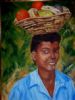 "African Lady With Fruit Basket"