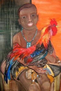 "Boy and his Rooster"