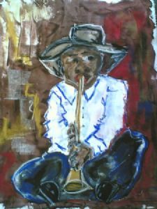"African Flute Player"