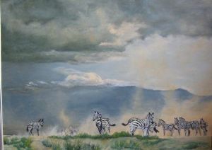 "Zebras near Killimanjaro"