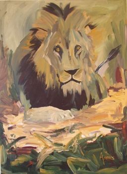 "Lion On A Rock"