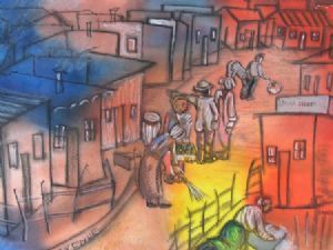 "Township in Sunset"