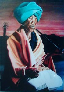 "Old African Lady with Pipe"
