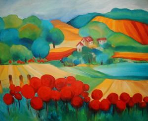 "Red poppy fields"