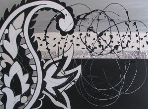 "Black & Silver Paisley"