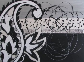 "Black & Silver Paisley"