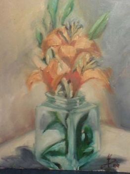 "Flowers in glass"